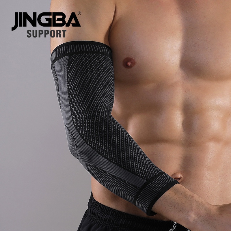JINGBAArm Guard Adult Sports Fitness Elbow Guard Basketball Table Tennis Badminton Thickened Outdoor Protective Gear