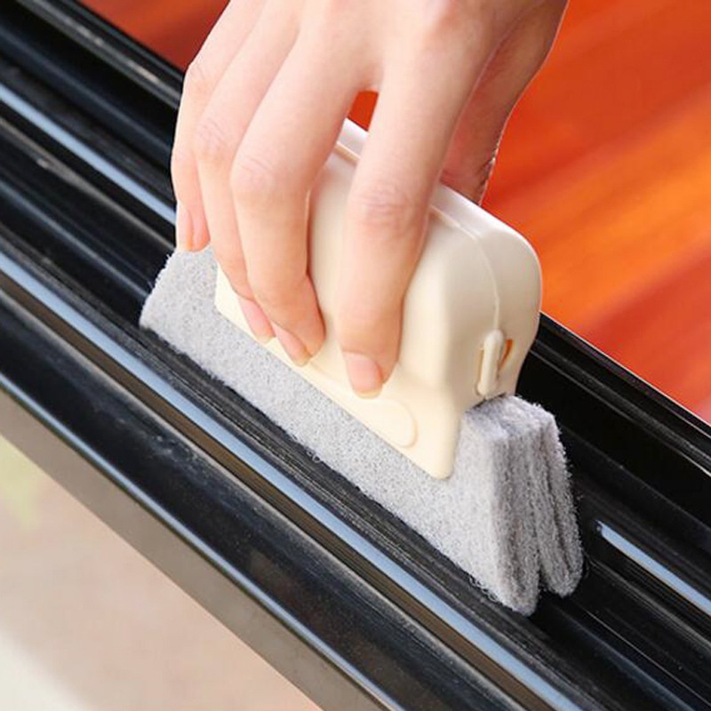 Window Gap Cleaning Tool Wipe Glass Mirror Groove Rag Wipe Door And Window Slide Groove Brush Dust Removal Brush
