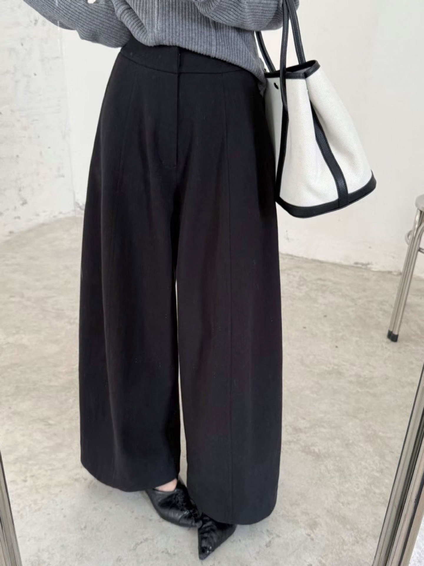 Autumn/Winter Thick Fleece Curved Pants: Stylish, Versatile, And Flattering Wide-Leg Pants