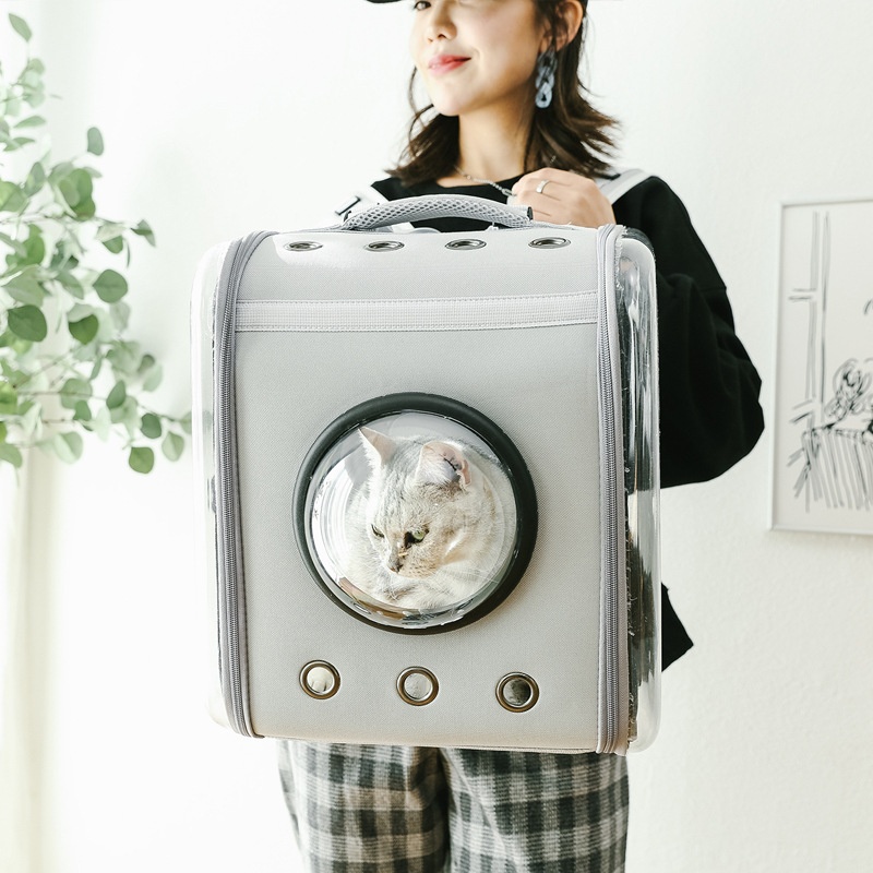 Cat Bag Portable Bag For Going Out,Space Capsule Pet Backpack,Cat Cage,Double Shoulder Transparent Cat Schoolbag,Dog Bag,Cat Supplies