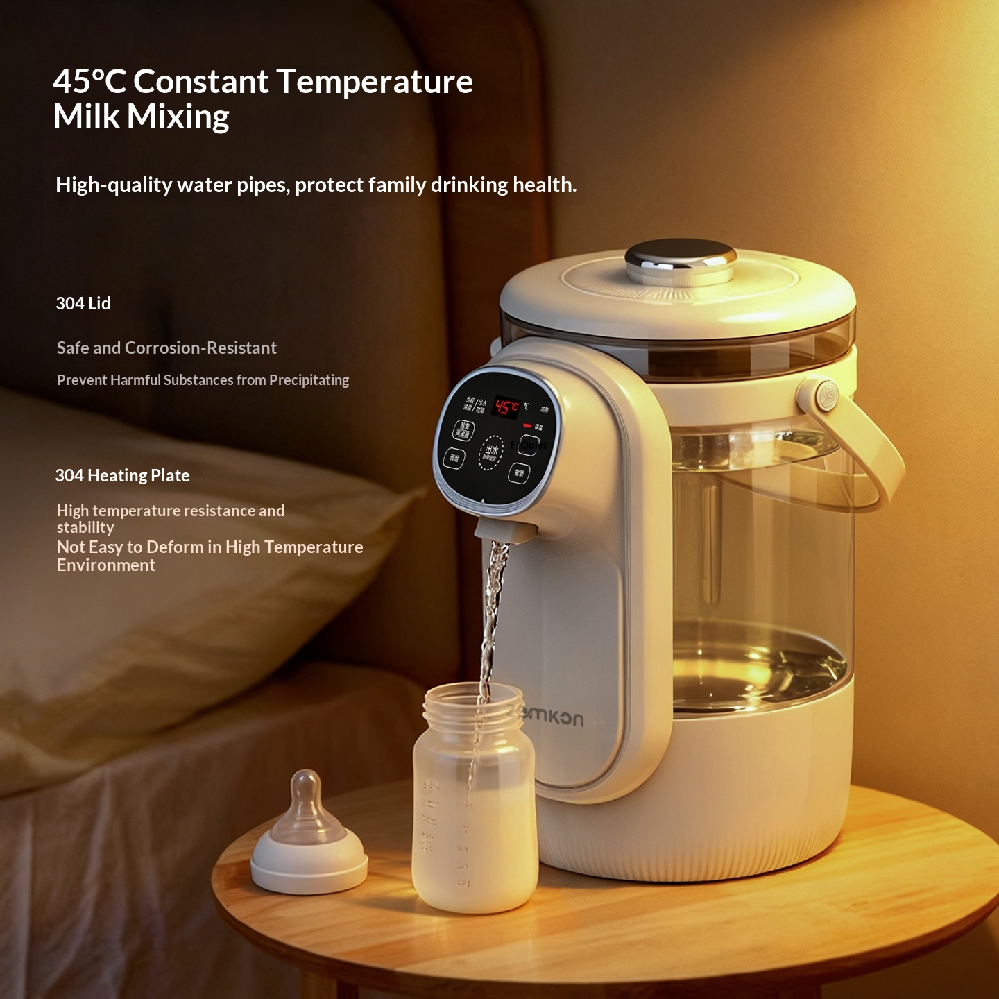 3.5L Tant Hot Water Dispenser With Thermostat – Zemkon Electric Thermo Pot Keep Warm Boiler 110V USA Home & Office