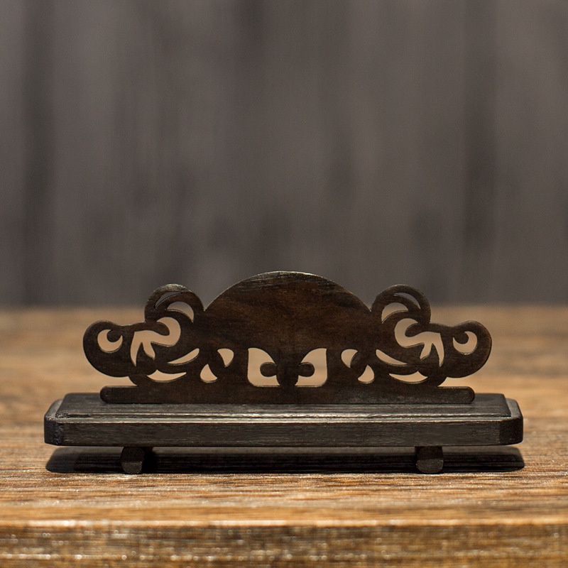 Laochangmen Black Sandalwood Special Accessories Folding Fan Fan Holder Fan Holder Removable Fan Support Base Craft Fan Holder