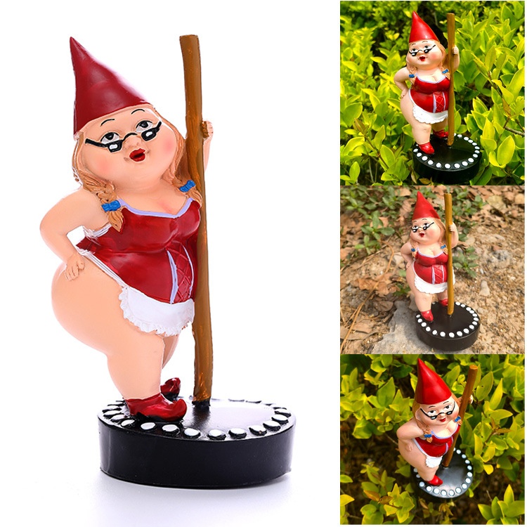 Pole Dancer Resin Ornaments Garden Crafts Ornaments Pole Dance Dwarf Resin Ornaments Garden Decoration