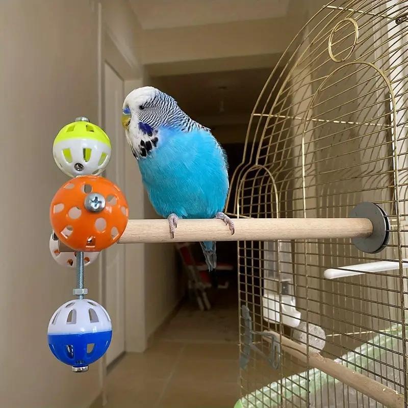 Parrot Toys Rotating Bell Chewing Bell Educational Bird Stand Stick Stand Rod Bird Supplies Utensils Bird Supplies Bird Toys