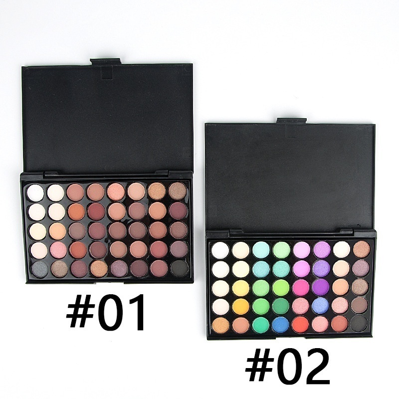 40 Color Eyeshadow Matte Pearlescent Earth Color Eyeshadow Box Smoked Makeup Multicolor Eyeshadow Plate In Stock