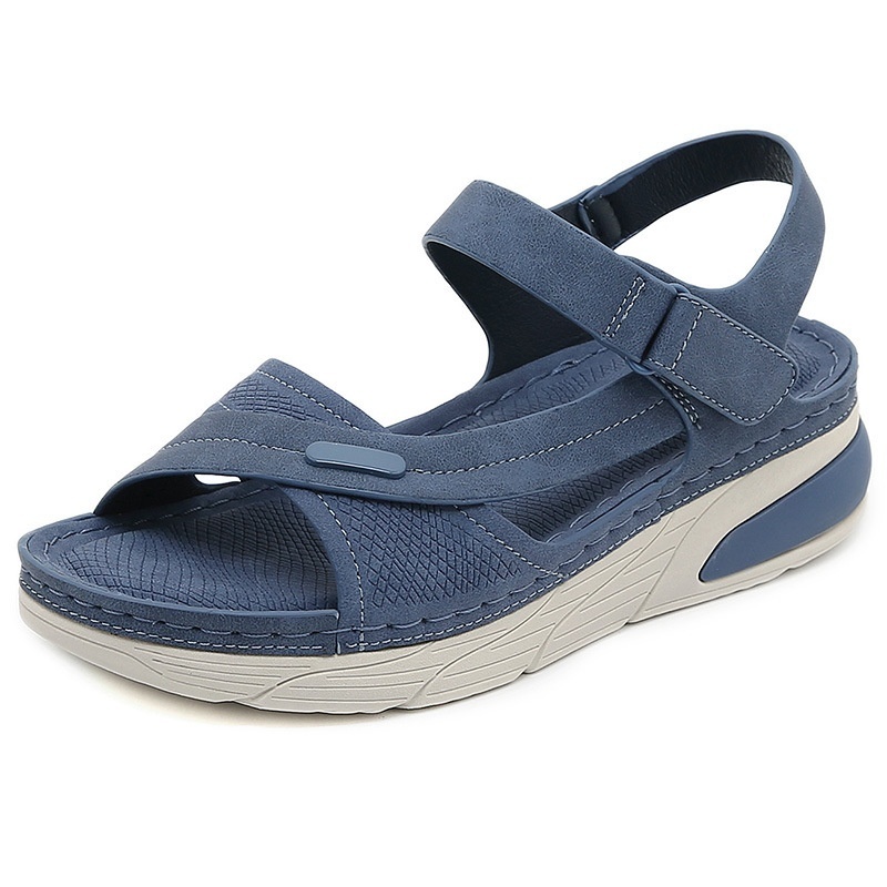 8275-1 MDLightweight Sandals Casual Sports Comfortable Thick Bottom Velcro Stitching Large Size Women's Shoes