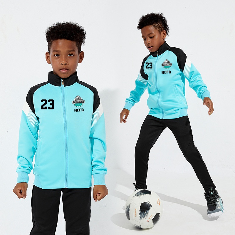 Children's Football Training Suit Boys Autumn And Winter Long-sleeved Jacket Group Purchase Jersey Sports Team Uniform Football Sports Suit