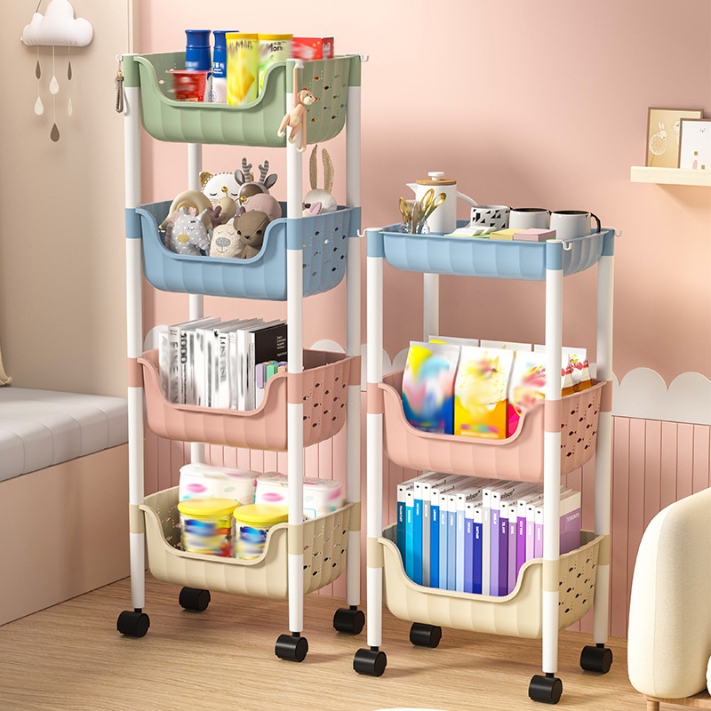 Household Children's Toy Storage Rack Living Room Snack Picture Book Multi-layer Storage Rack Kitchen Portable Removable Storage Rack