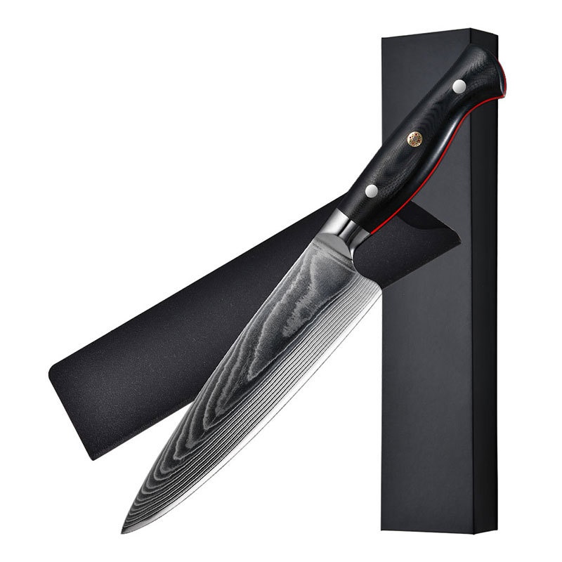 67-layer Damascus Steel Chef's Knife AUS10,Household Slicing Knife,Kitchen Western-style Meat Cutting Tool