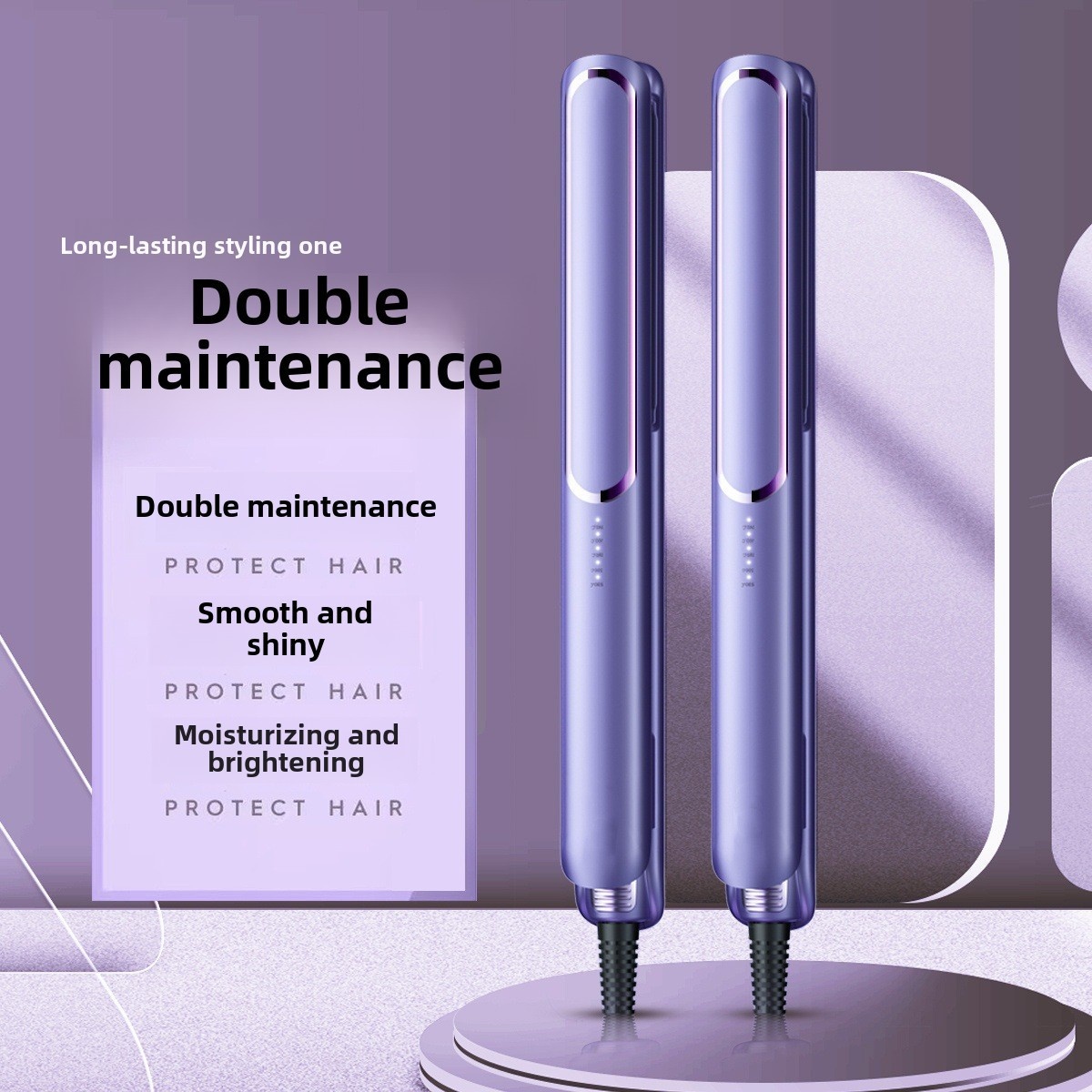 Straight Plate Clip Hair Curling Dual-purpose Hair Temperature Adjustable Straightening Electric Splint Bangs Small Ironing Board Curling Iron