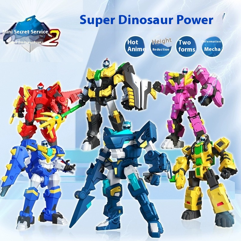 Mini Agent Toy Super Dinosaur Power Mecha Transformation Mecha Fusion Robot Children Boy Transformation