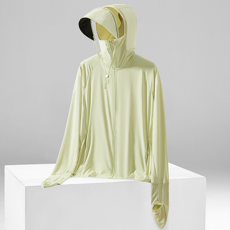 Original Yarn Fingertip Sun Protection Clothing For Women Cycling Sun Protection Clothing For Men Detachable Black Glue Large Brim Anti-ultraviolet Fishing Clothing