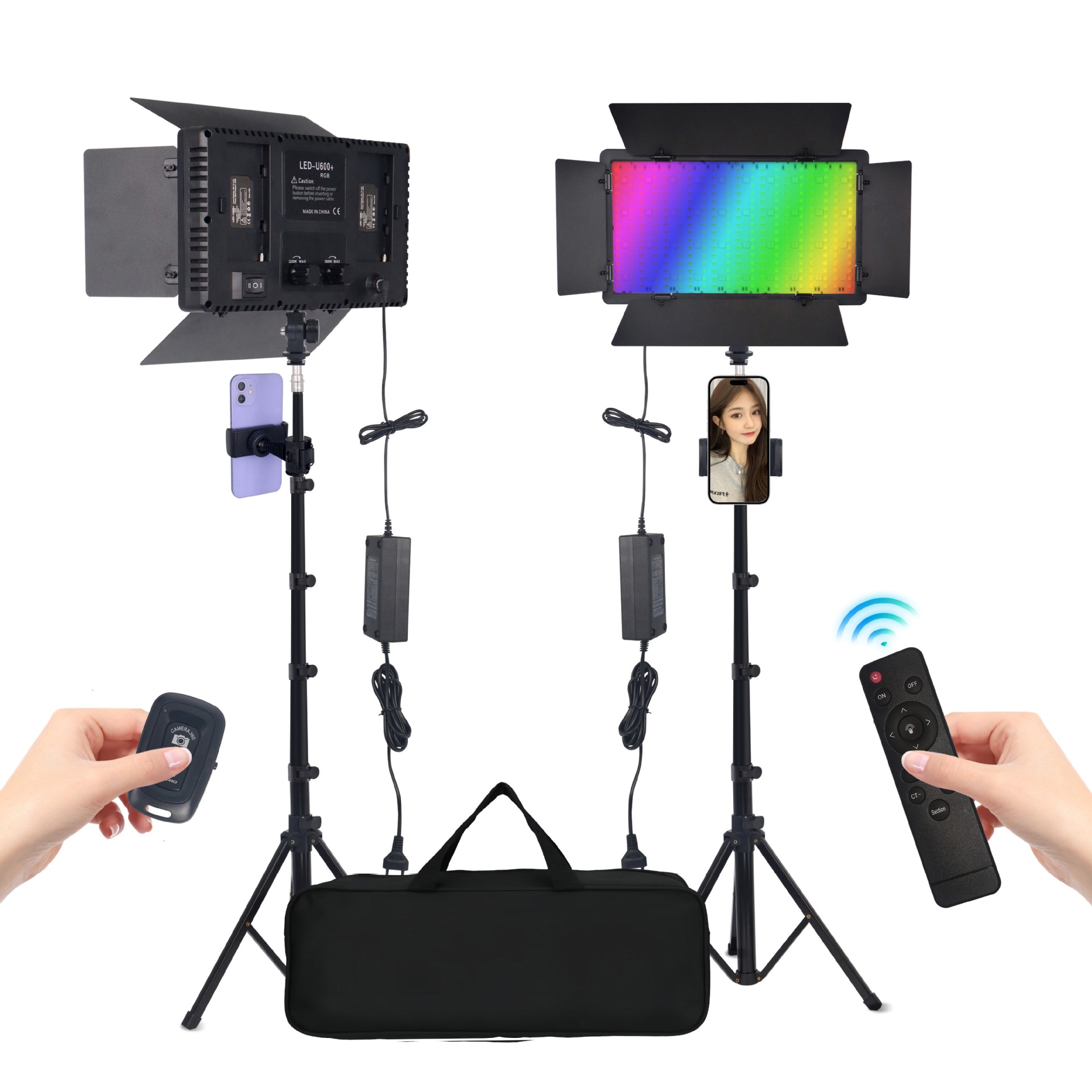 Portable U600 Flat Panel Light Mobile Phone Selfie RGBFill Light Dedicated Video Shooting Lighting Lamp LEDLanding
