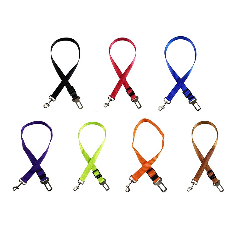 Pet Supplies Car Retractable Adjustable Seat Belt Dog Car Nylon Fixed Traction Belt S