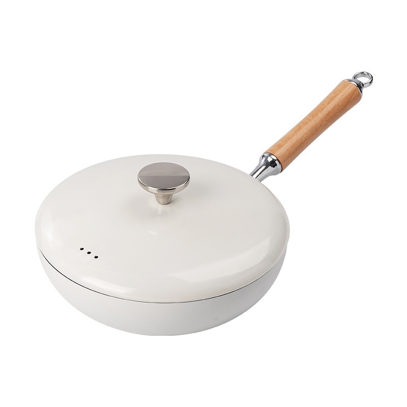 Arrival Fanghua Titanium Series Household Multi-Functional Soup Pot Multi-Layer Ceramic Glazed Fried Wok High Color Value Titanium Milk Pot