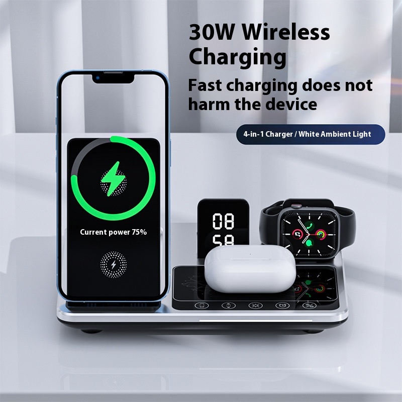 Multifunctional Desktop Three-In-One Wireless Charger Q2 Suitable For Apple 15W Fast Charging Mobile Phone Wireless Charger