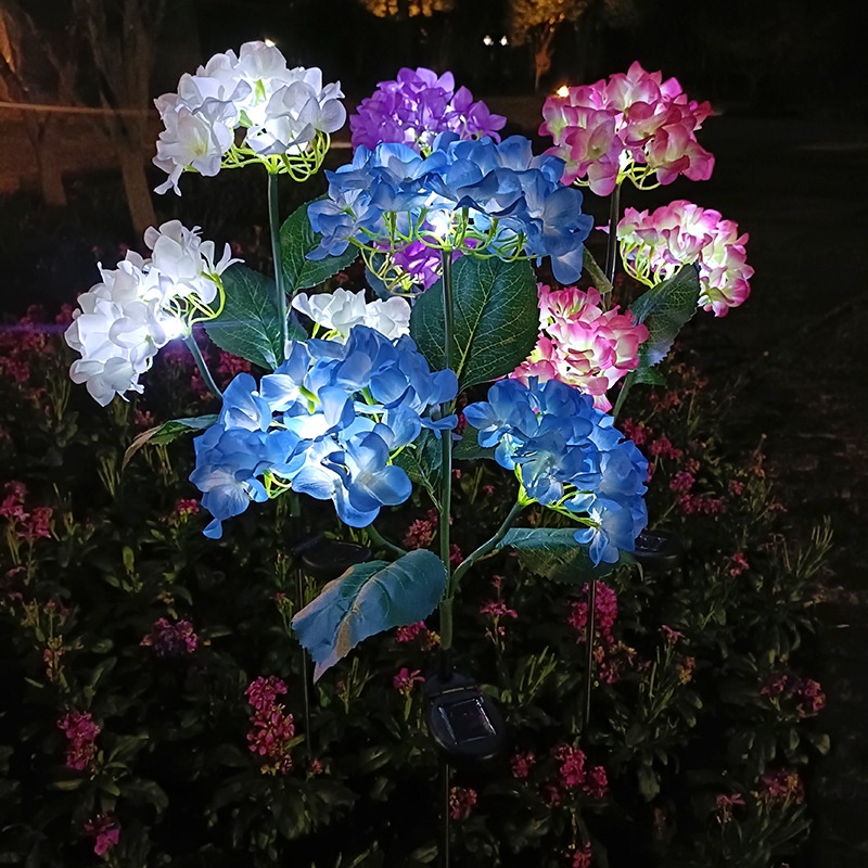 Solar Hydrangea Lantern Outdoor Garden Decoration LEDSimulation Lantern