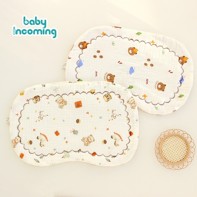 Baby Eight-layer Gauze Cloud Pillow Autumn And Winter Warmborn Pillow Anti-vomiting Pillow Pad Lace Baby Pillow Towel