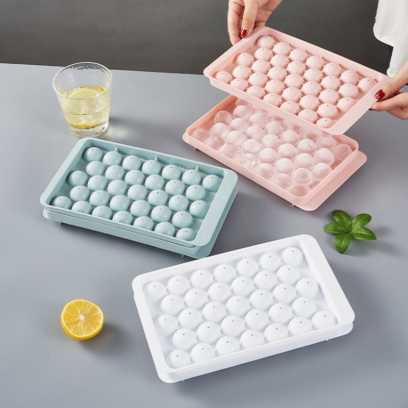 Round Ice Cube Tray With Lid Plastic Ice Cube Mold Refrigerator Ice Ball Mold Ice Box Round Ice Mold Ice Box