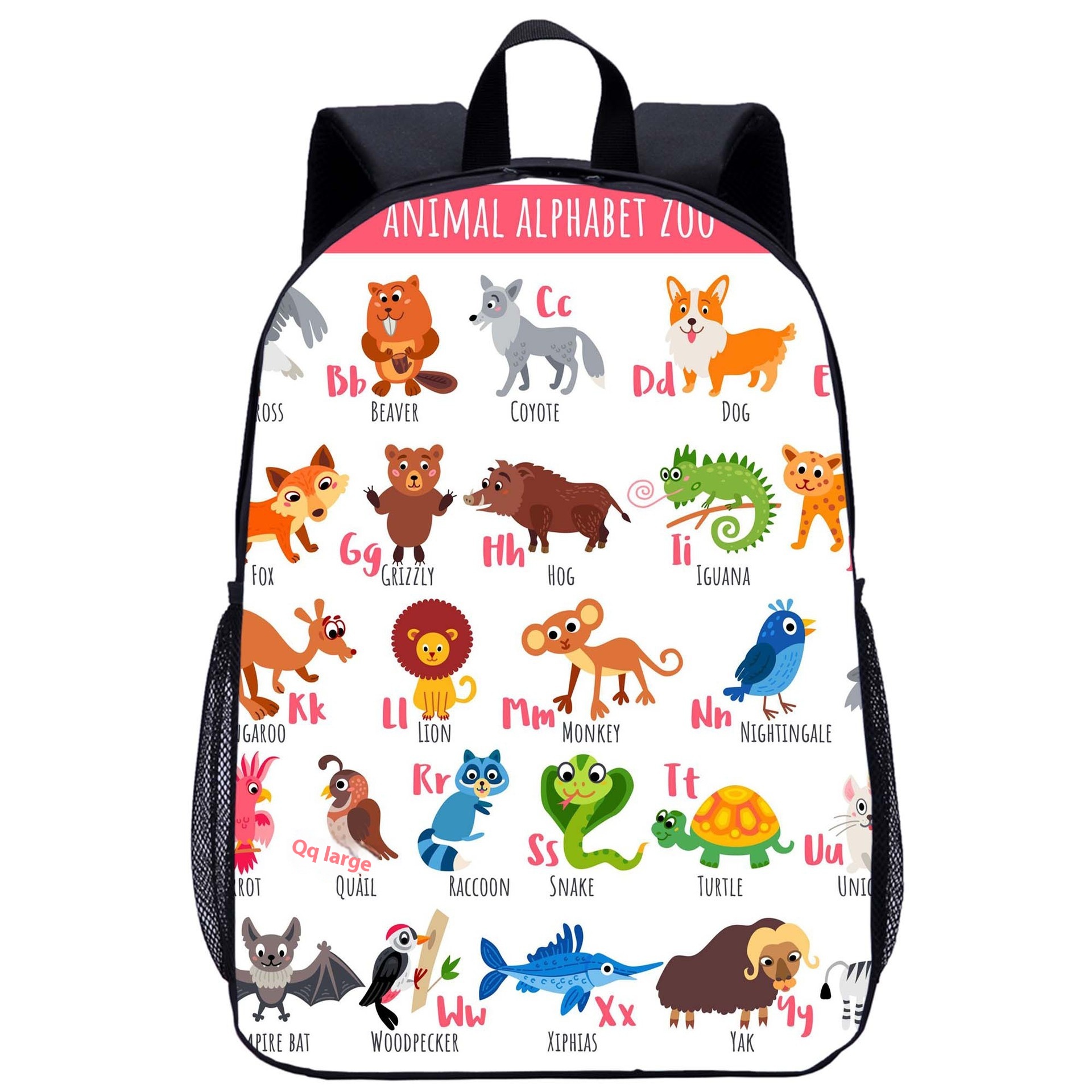 Animal Alphabet Print Backpack