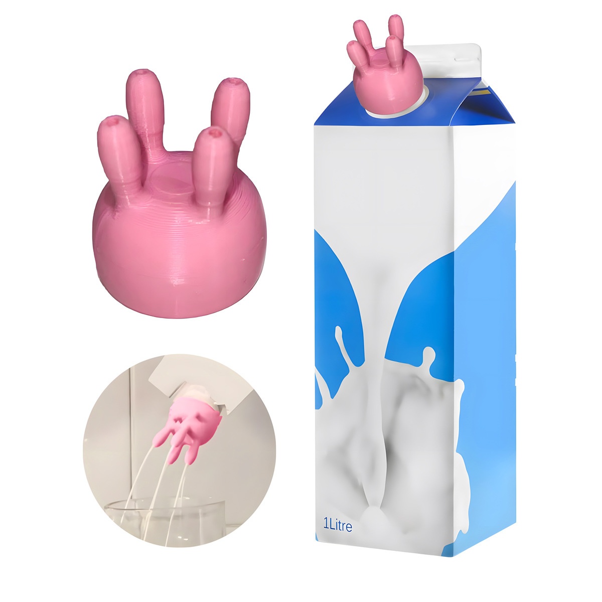 Popular Milk Carton Cap 3D Printed Milk Carton Bottle Cap Boxed Milk Diverter