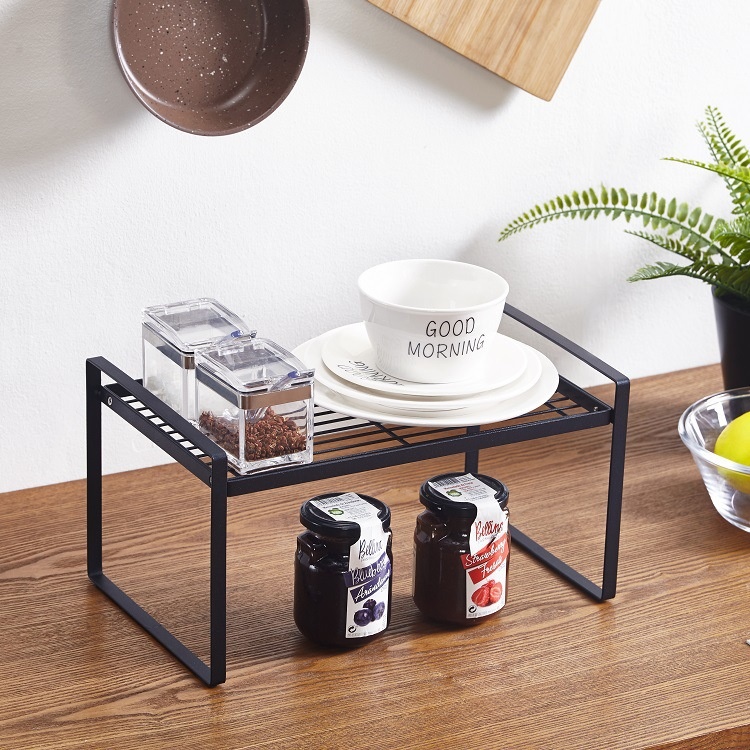 Multi-layer Punch-free Kitchen Rack Carbon Steel Floor-standing Storage Rack Kitchen Seasoning Storage Rack