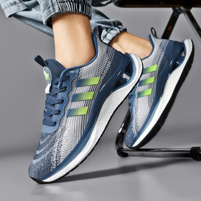 Spring And Autumn Men's Flying Mesh Shoes Mesh Surface Breathable Summer Shoes Soft Sole Running Shoes Sports Casual Dad Shoes