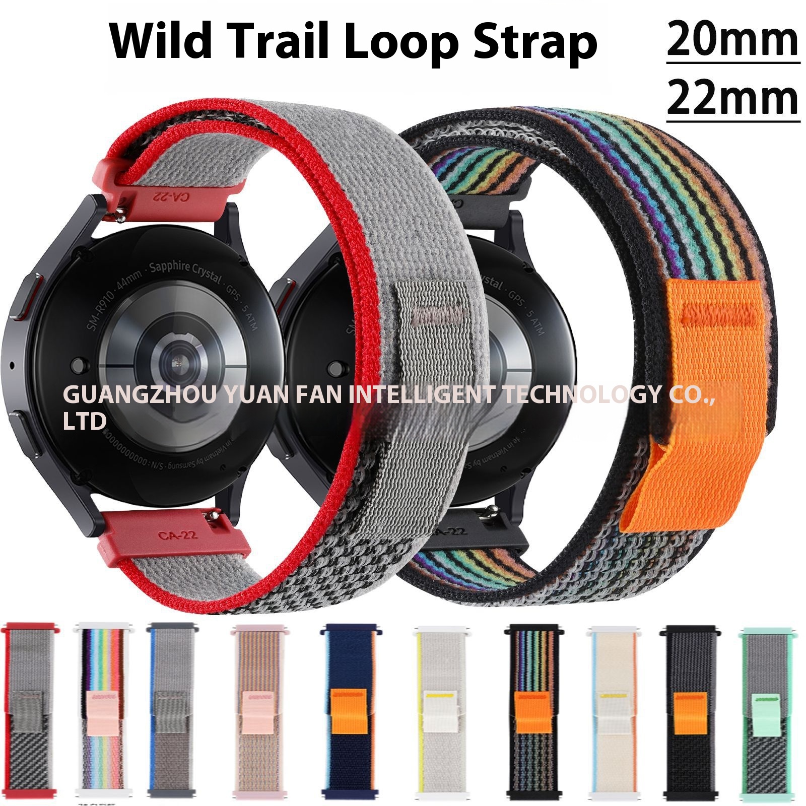 Suitable For Samsung Watch4/5 Huawei Gt3 Huami Smart Watch Strap20mm22mm Trail Loop Strap