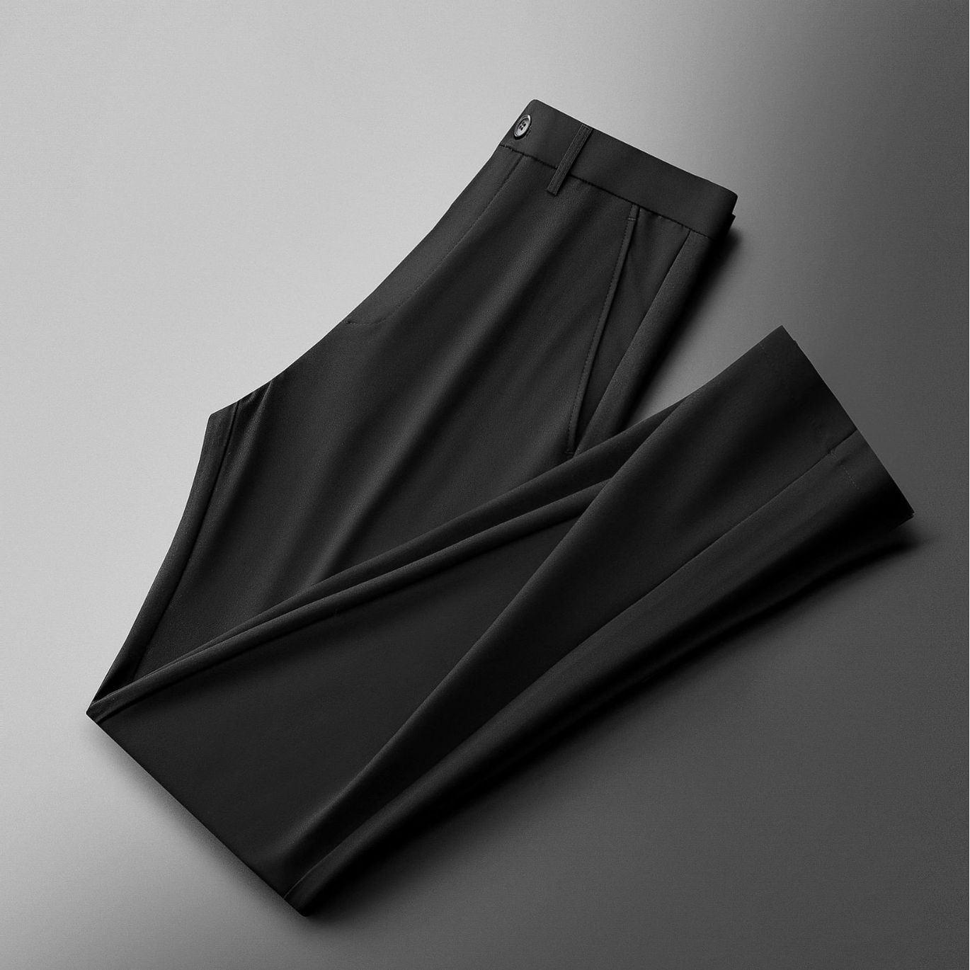 Summer Thin Korean Version Of Nine-point Pants Black Casual Pants Slim British Business Men's Pants Men's Solid Color Trousers Fall