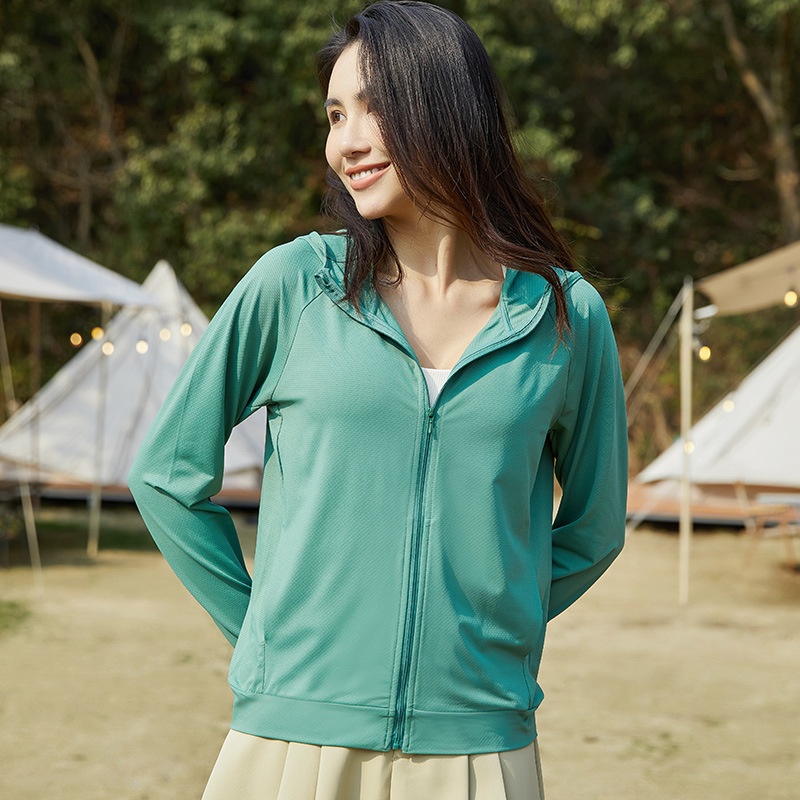 Spring And Summer Sun Protection Clothing UHome Ultra-thin Breathable Hooded Ice Silk Skin Clothing Loose Couple Jacket