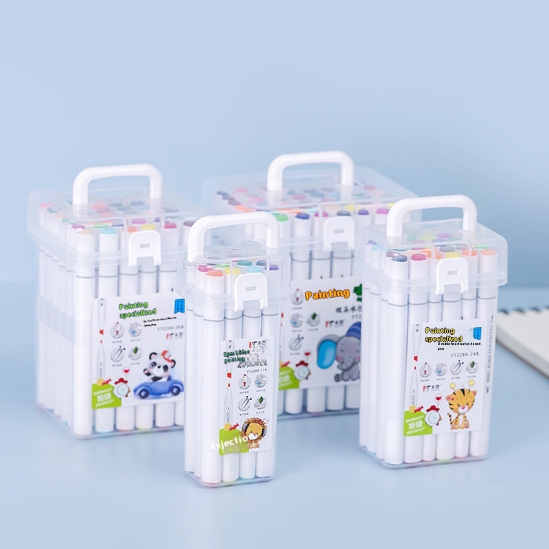 Water-based Double-ended Marker Pen For Elementary School Students As AGift For Students To Learn Stationery,Painting,Watercolor Pen,Key Marker Pen