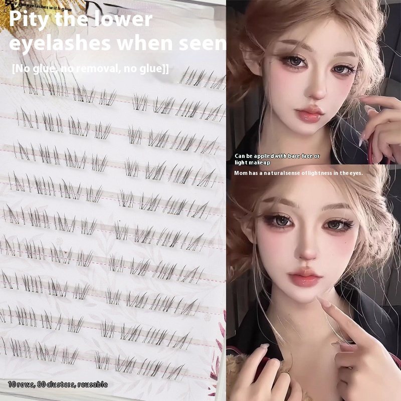 10 Rows Of Clothes To See The Cold Feeling Of Pity Under The Eyelashes Simulation Natural Mother Raw Feeling Transparent Stem Wild Messy Innocent Feeling