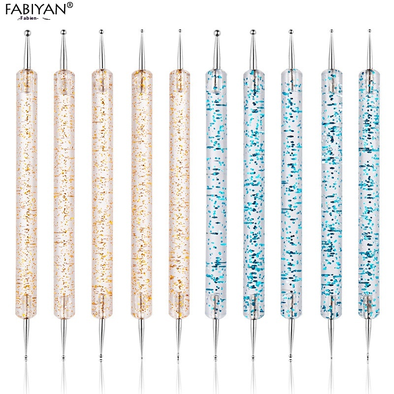 Nail Art Pen Set Double-headed Diamond Pen Rhinestone Acrylic Pen Holder Dual-purpose Dot Flower Needle Dot Pen Brush
