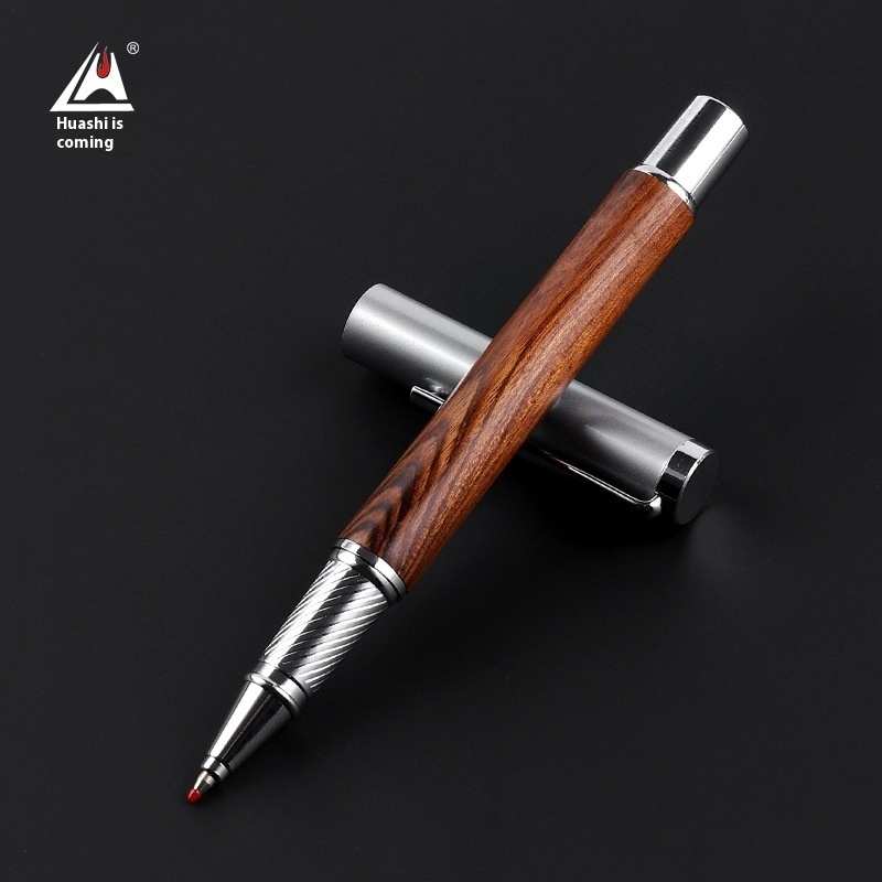 SMetal Solid Wood Pen Neutral Pen Business Advertising Gift Signature Pen Ballpoint Pen Printed