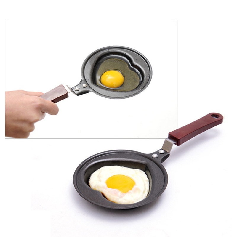D I Y Mini Love Frying Pan Creative Breakfast Omelette Pan12cm14cm Cartoon Shape Long Handle Non-stick Pan