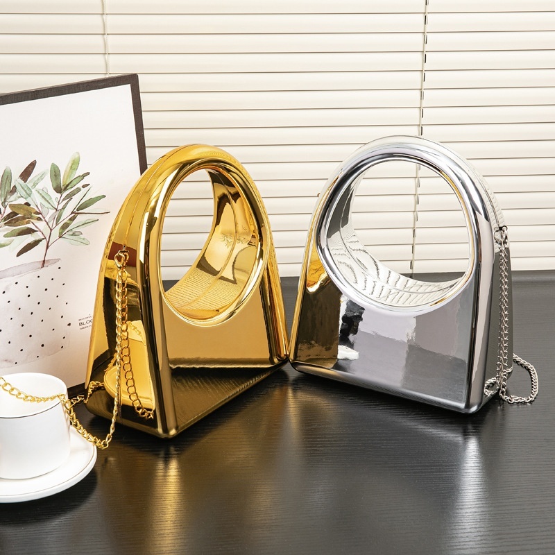 E-commerce Export African Women's Rhinestone Iron Box Crystal Bag Key Word Hand-held Evening Party Wedding Bag