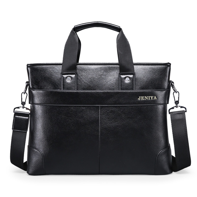 JENIYAMen's Fashion Horizontal Briefcase Large Capacity Single Shoulder Crossbody Computer Bag1501-2