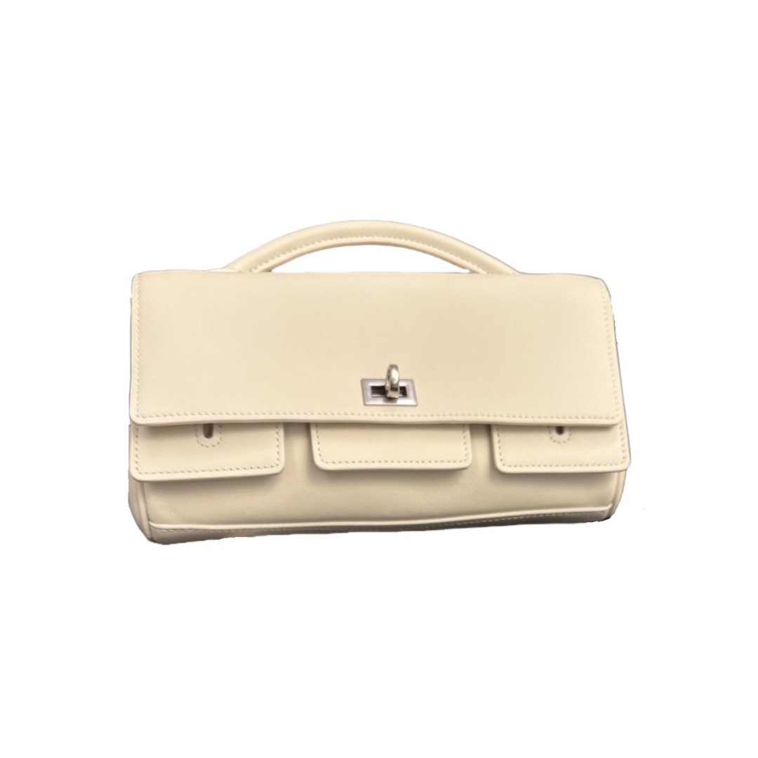 B Belair All-match Small Square Bag Commuter Shoulder Bag Crossbody Bag Women's High-end Genuine Leather Bag
