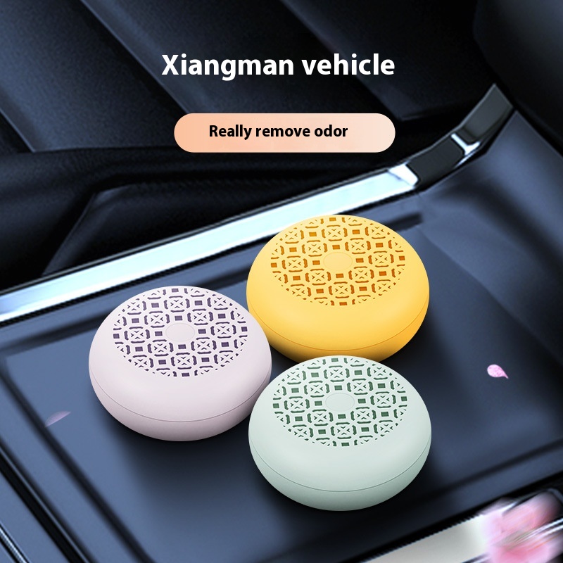 Car Mounted Macaron Aromatherapy Ornaments Solid Balm Car Ornaments Decoration High-end Men's Long-lasting Light Fragrance