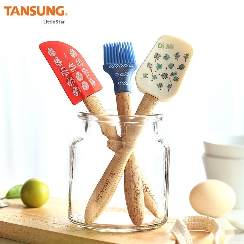 Ready-made Baking Utensils Butter Spatula Whisk Butter Scraper3-piece Silicone Scraper Ready-made