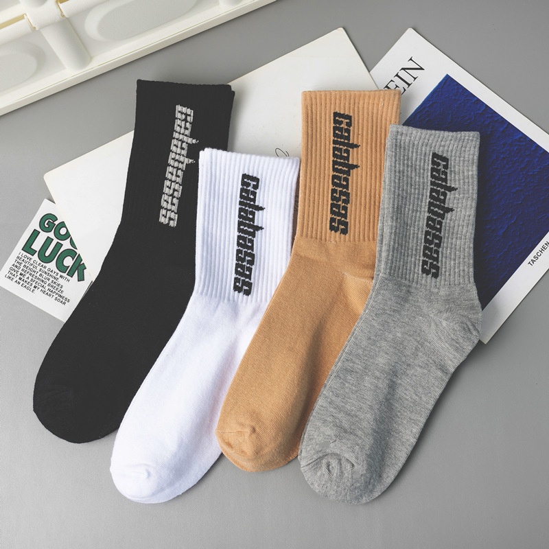Socks Men's Long Socks Y Korean Autumn And Winter Kanye Coconut Socks Mid- Tube Hip- Hop Personalized High- Tube Basketball Socks