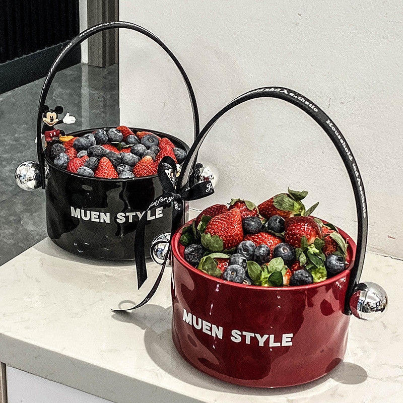 Simple Coffee Table Living Room Atmosphere Portable Fruit Plate Fashionable Storage Snack Fruit Plate