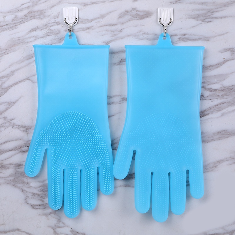Ready-made Silicone Dishwashing Gloves Durable Multi-functional Kitchen Cleaning Supplies Housework Heatulation Cleaning Magic Gloves
