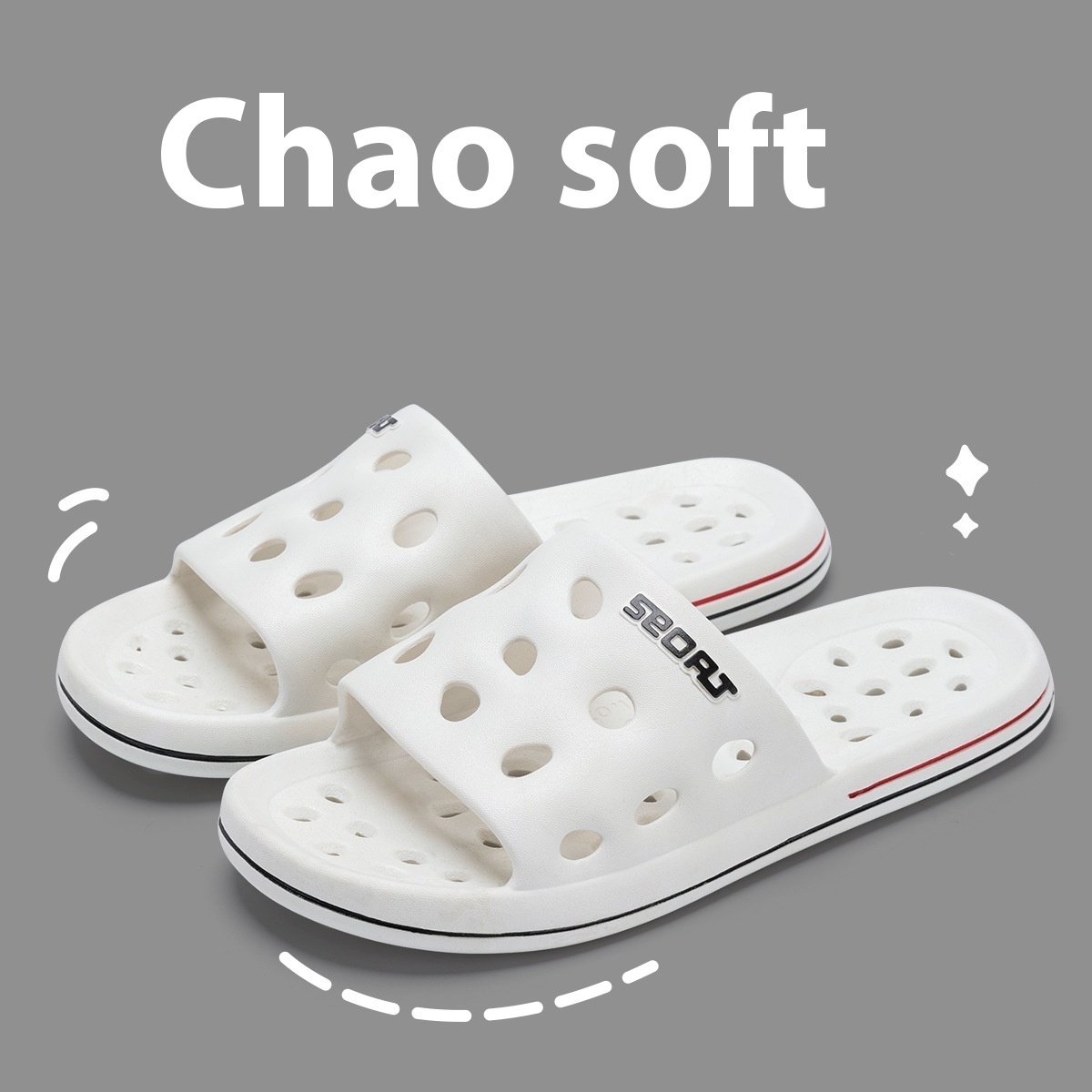 Leaking Slippers Men's Indoor Home Bathroom Bathing Home Non-slip Shit-stepping Slippers Eva