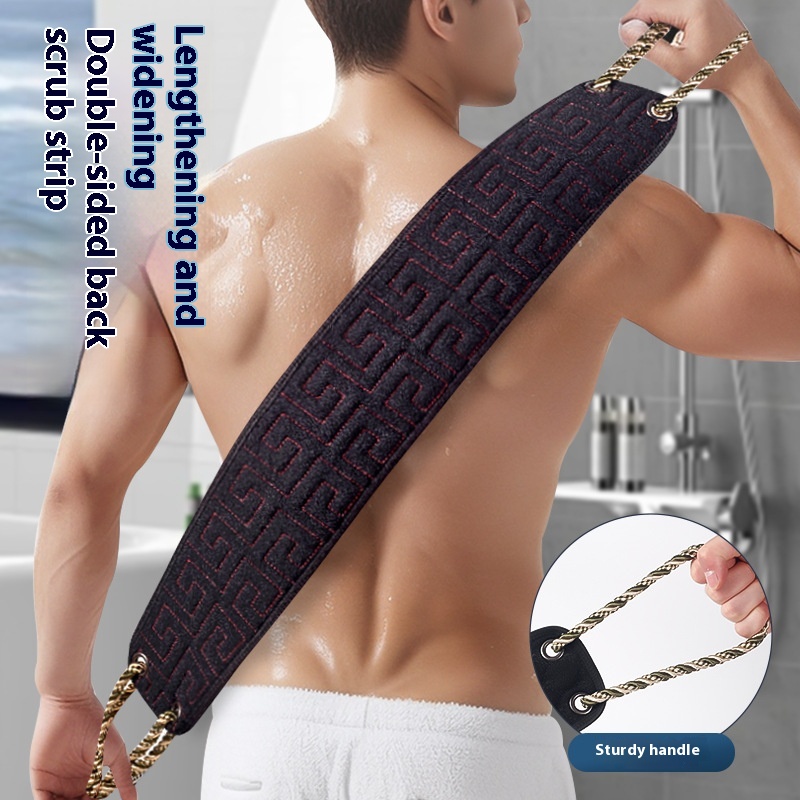 Men's Special Bath Towel Bathing Back Rubbing Artifact Back Brush Back Brush Back Pull Strip Bath Towel Back Wipe Strong Mud Rubbing For Home Use