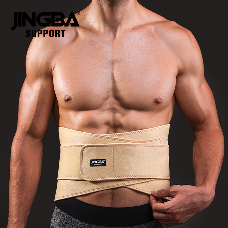 JINGBAWaist Belt Outdoor Compression Sports Fitness Sweat Absorption Warm Basketball Weightlifting Supports