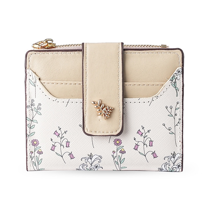 Coin Purse Multi-card Wallet High-end Sense Women's Spring And Summer Joker Pu Flower Girl Card Bag