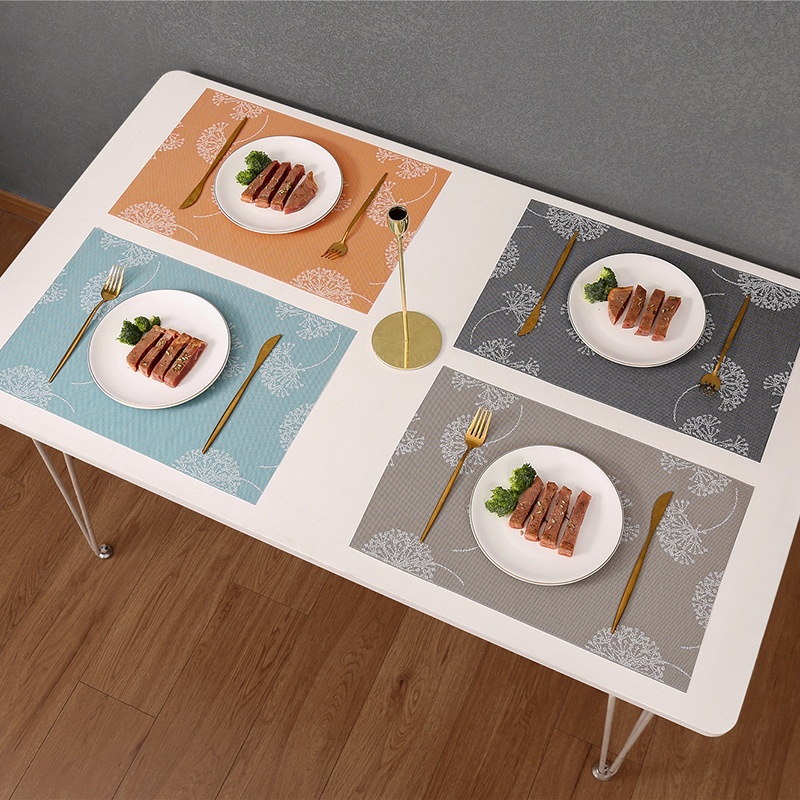 Dandelion Pvc Placemat Home Modern Simple Table Mat Lunch Waterproof Oil-proof Heatulation Table Mat