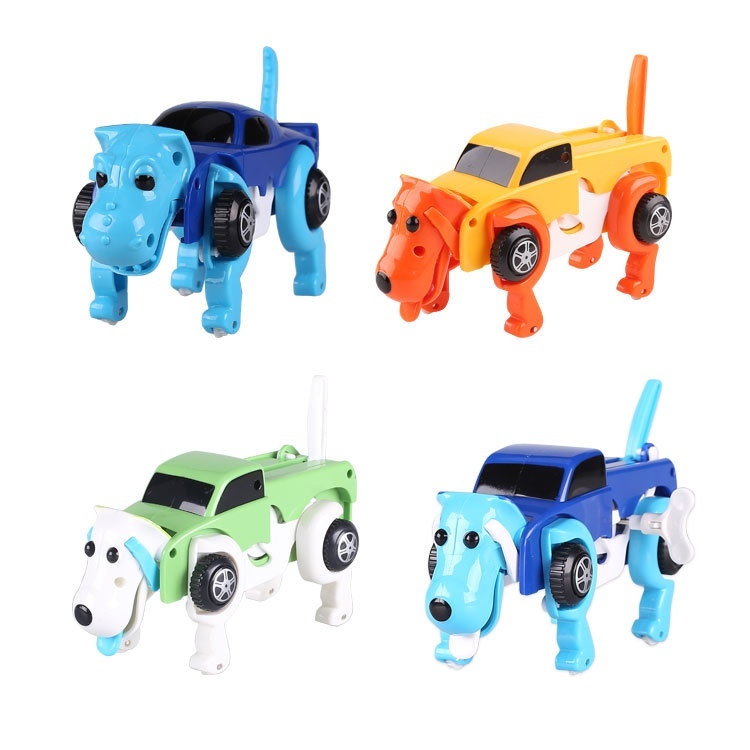 Wind Up Clockwork Deformation Dog Energy Storage Deformation Toy Car Wind Up Energy Storage Deformation Dinosaur Toy