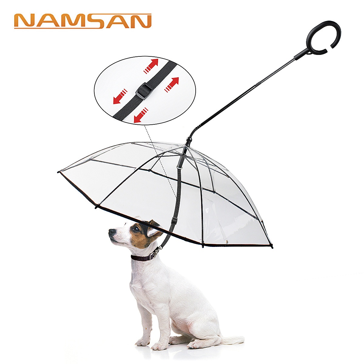 Transparent Pet Umbrella Dog C-shaped Umbrella Pet Products Sales Adjustable Rainy Day Dog Walking Leash